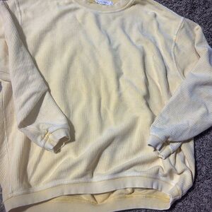 Lemon Yellow Women's Crew Neck Sweater
